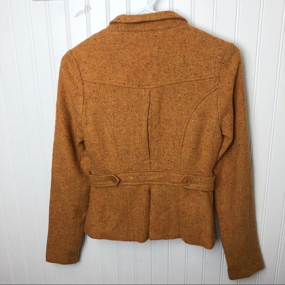 Fossil 70's Style Mustard Yellow Wool Blend Jacket - Picture 4 of 6